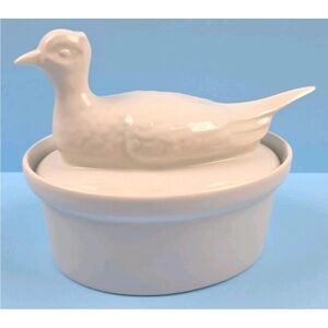 Apilco France Porcelain Partridge Pheasant Tureen with Lid